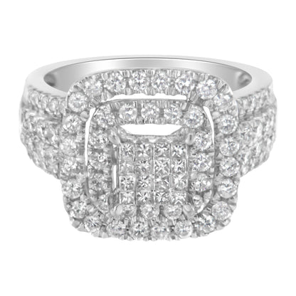 14KT White Gold Diamond Cocktail Ring (1 1/2 cttw, H-I Color, SI2-I1 Clarity) by Bids.com
