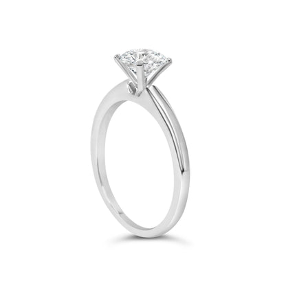 14K White Gold 1.0 Cttw Round Lab Grown Diamond 4 Prong Solitaire Engagement Ring (F-G Color, VS2-SI1 Clarity) - Ring Size 7 by Bids.com