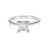 14K White Gold 1.0 Cttw Princess Lab-Grown Diamond Solitaire Engagement Ring (F-G Color, VS1-VS2 Clarity) - Ring Size 7 by Bids.com