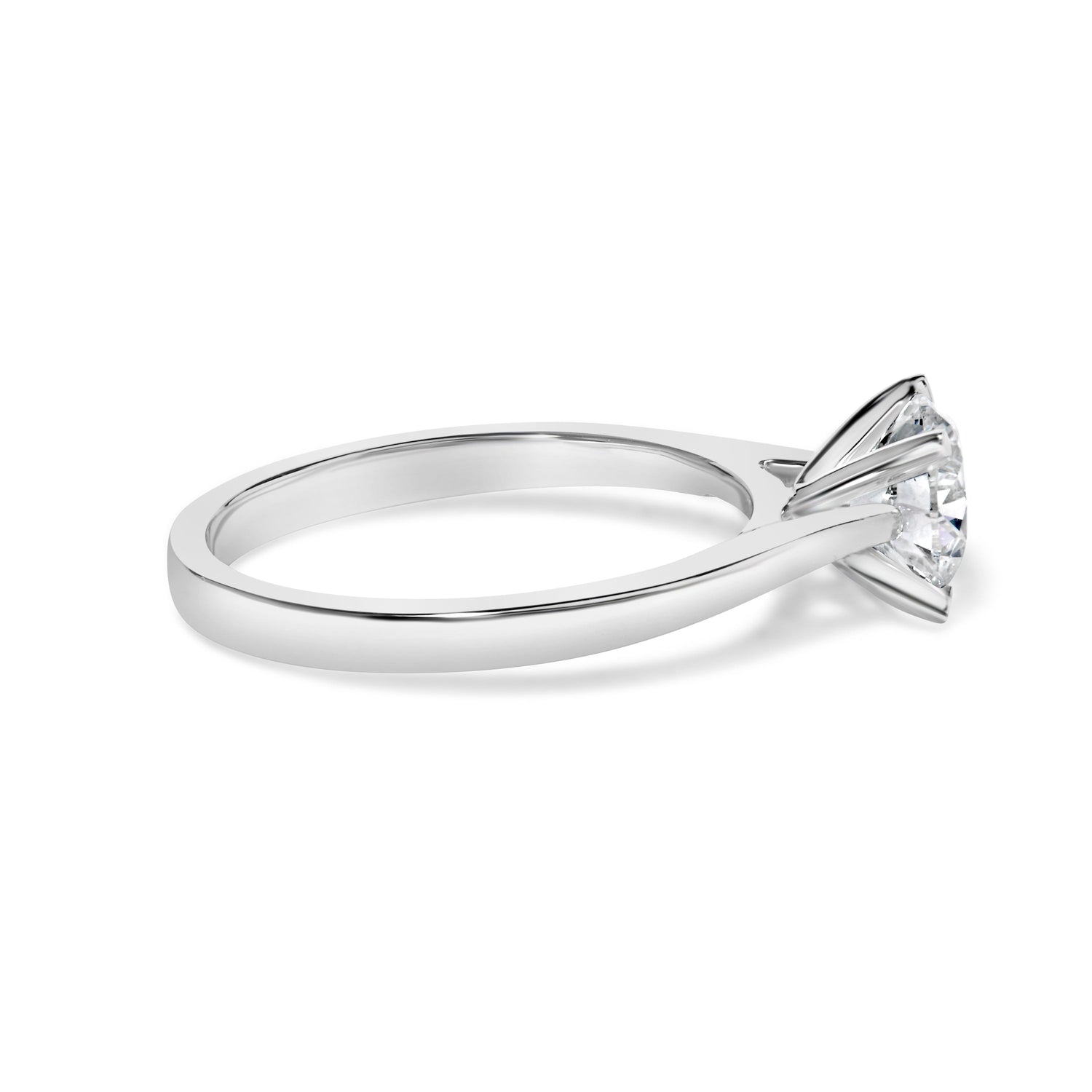 14K White Gold 1.0 Cttw Round Lab Grown Diamond Eagle Claw 4-Prong Set Solitaire Engagement Ring (F-G Color, VS2-SI1 Clarity) - Ring Size 7 by Bids.com