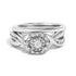 .925 Sterling Silver 1/7 Cttw Diamond Halo Bypass Engagement Ring and Wedding Band Set (I-J Color, I3 Clarity)- Size 7 by Bids.com