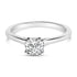 14K White Gold 7/8 Cttw Lab Grown Diamond Solitaire Cathedral Style Engagement Ring (F-G Color, VS1-VS2 Clarity) - Size 5 by Bids.com