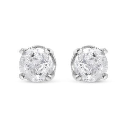 14K White Gold 3/4 Cttw Lab Grown Diamond 4-Prong Classic Stud Earrings (F-G Color, VS2-SI1 Clarity) by Bids.com