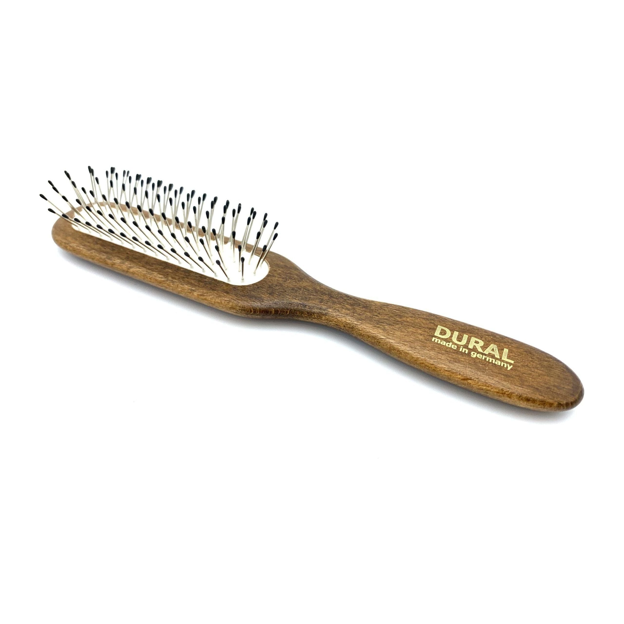 Dural Hair Brush For Styling &amp; Care Rubber Cushion Steel Pins with Plastic Ball Tips Beech Wood by Pasteur Pharmacy