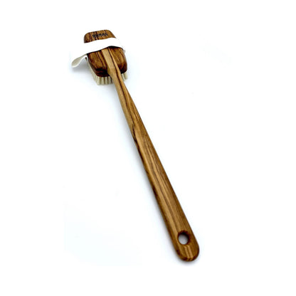 Dural Bath &amp; Massage Brush Light Natural Bristles Olive Wood
