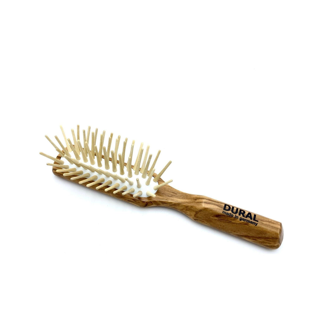 Dural Hair Brush For Styling &amp; Care Rubber Cushion With Long Wooden Pins Olive Wood by Pasteur Pharmacy