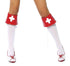 Red and White Nurse Boot Cuffs