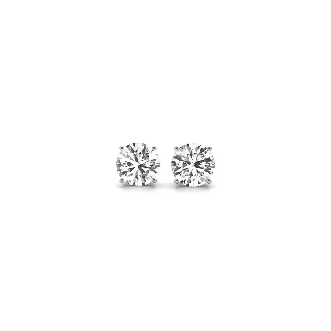 1 cttw Certified IGI Lab Grown Round Diamond Stud Earrings 14k White Gold (G/VS2) by Bids.com