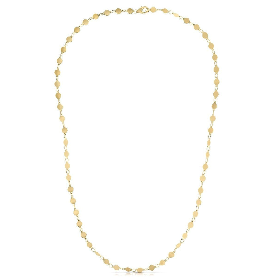 14k Yellow Gold Necklace with Polished Circles by Bids.com