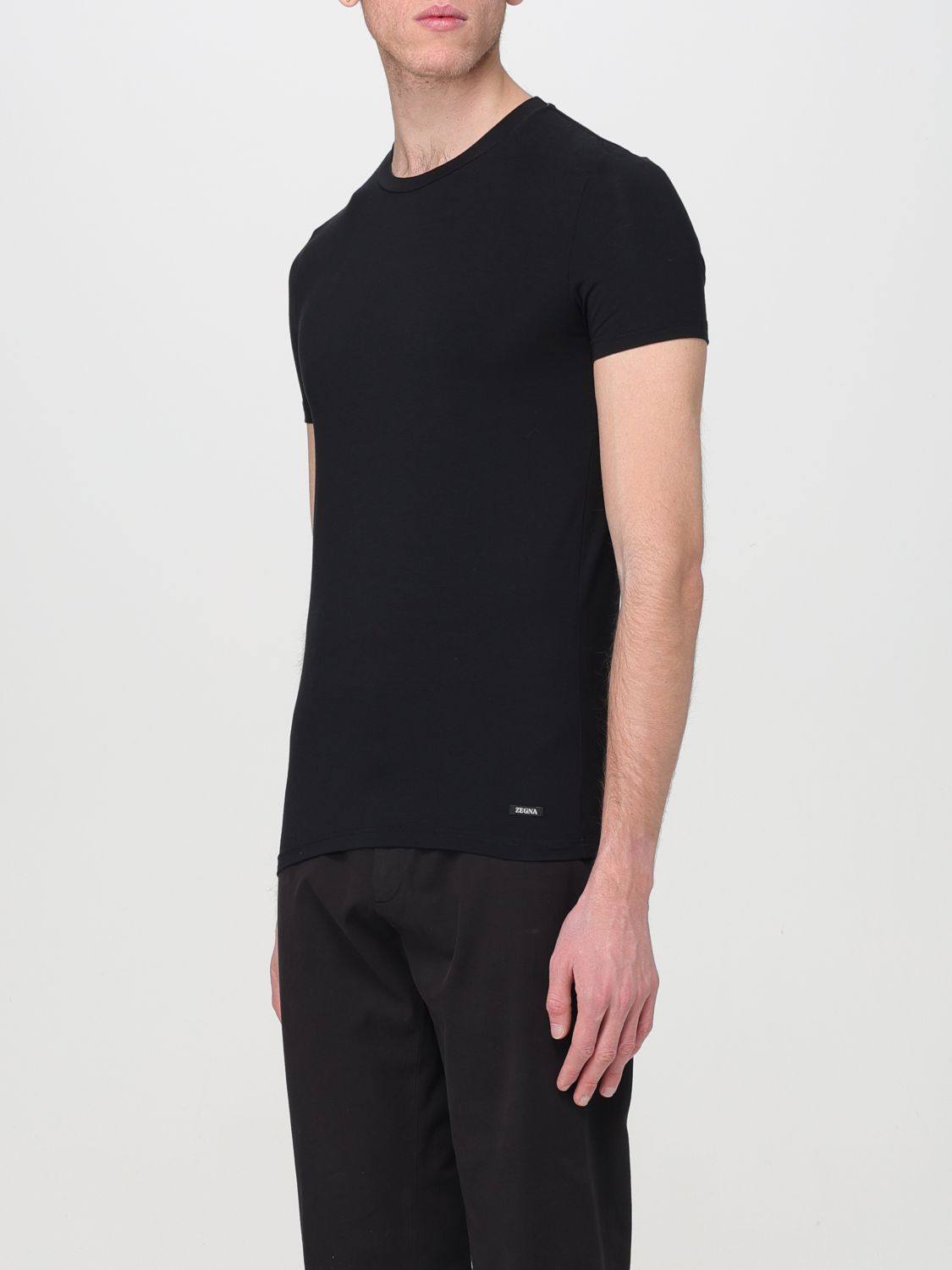 Zegna T-Shirt Men Black by Luosophy