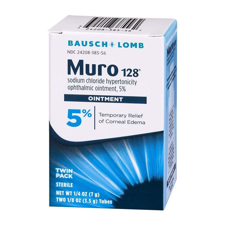 Muro 128™ Hypertonicity Ophthalmic Ointment 5% - Twin Pack (2 Tubes x 0.125 oz) by Pasteur Pharmacy