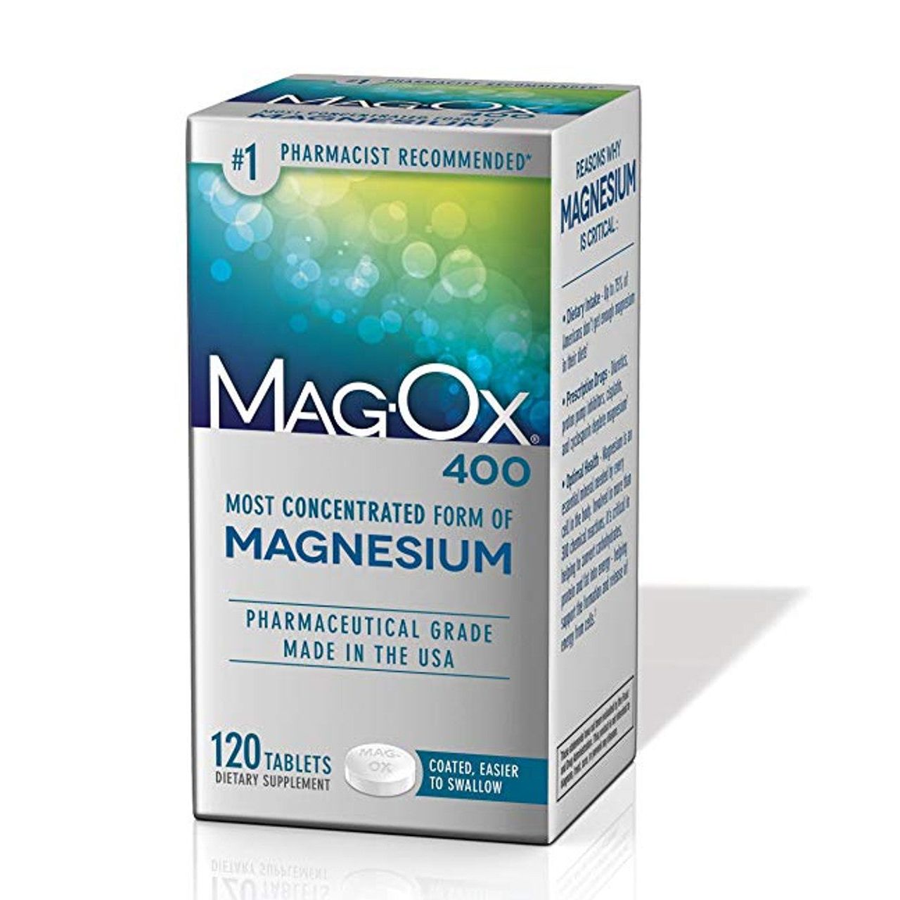 Mag-Ox 400 Magnesium Supplement – High Potency 400mg, 120 Tablets by Pasteur Pharmacy