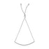 14k White Gold Smooth Curved Bar Lariat Design Bracelet by Bids.com