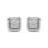10K White Gold 1.0 Cttw Diamond Composite with Halo Stud Earrings (H-I Color, I1-I2 Clarity) by Bids.com