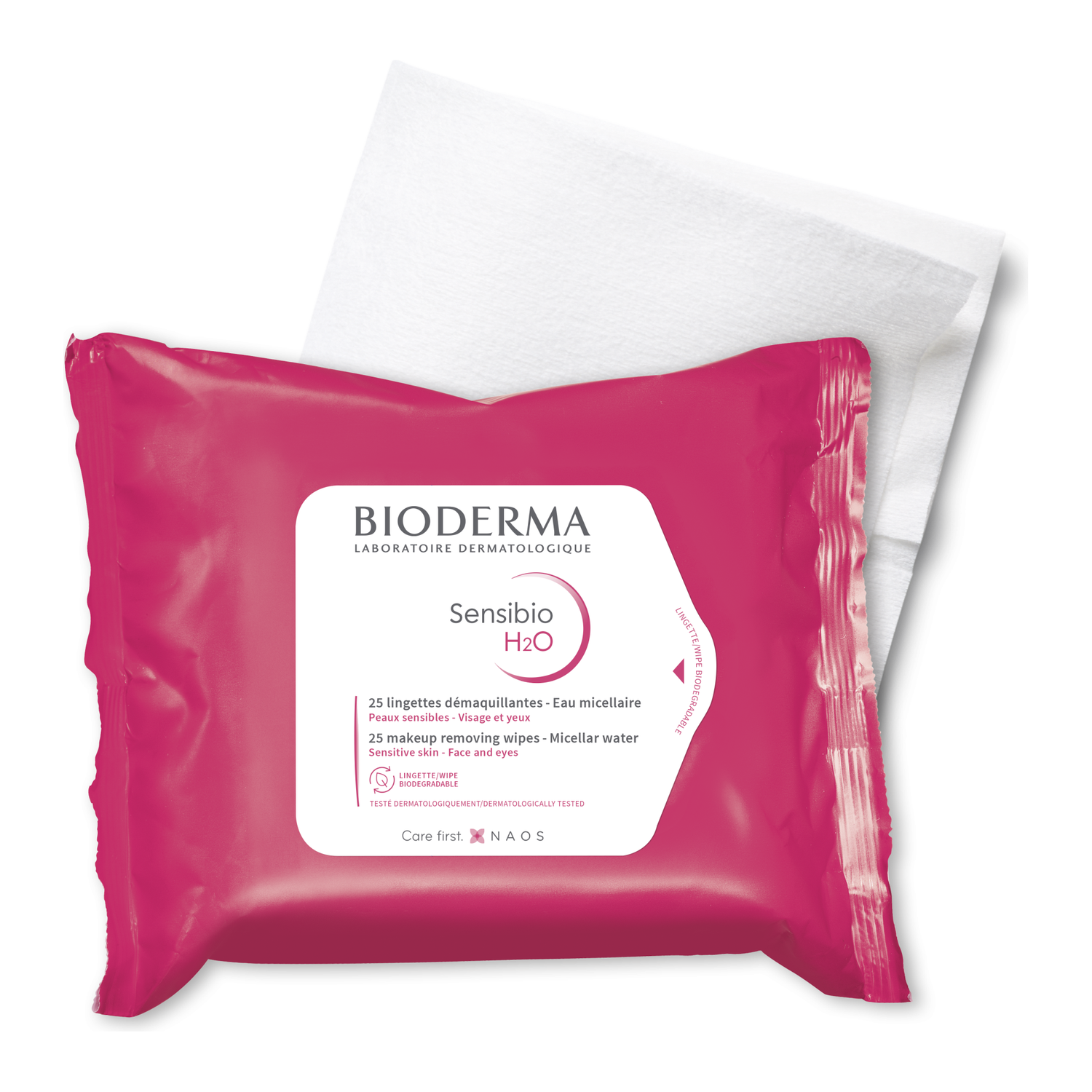 Bioderma Sensibio H2O - 25 Makeup Removing Wipes - Micellar Water by Pasteur Pharmacy