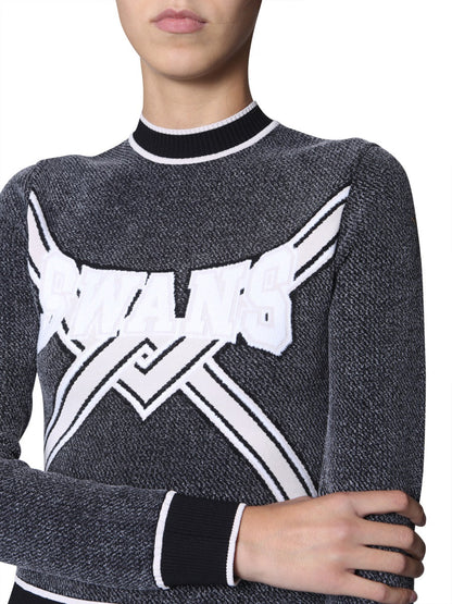 Off-White Women Cropped Sweater by Luosophy