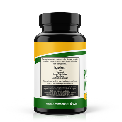 Parasite Cleanse Detox | Natural Gut &amp; Immune Support | Eliminate Worms, Bloating &amp; Fatigue Naturally! by Seamoss depot