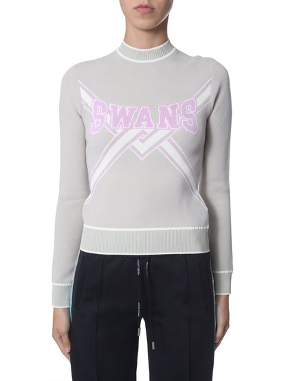 Off-White Women Cropped Sweater by Luosophy