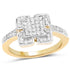 14K Yellow Gold Plated 0.24 Carat Genuine White Diamond .925 Sterling Silver Ring by Bids.com