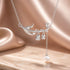 925 Sterling Silver Necklace with Quality Shell Pearl & Platinum Plating, 380mm Length for Women  DestGlow