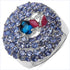 3.31 Carat Genuine London Blue Topaz , Ruby & Tanzanite .925 Sterling Silver Ring by Bids.com