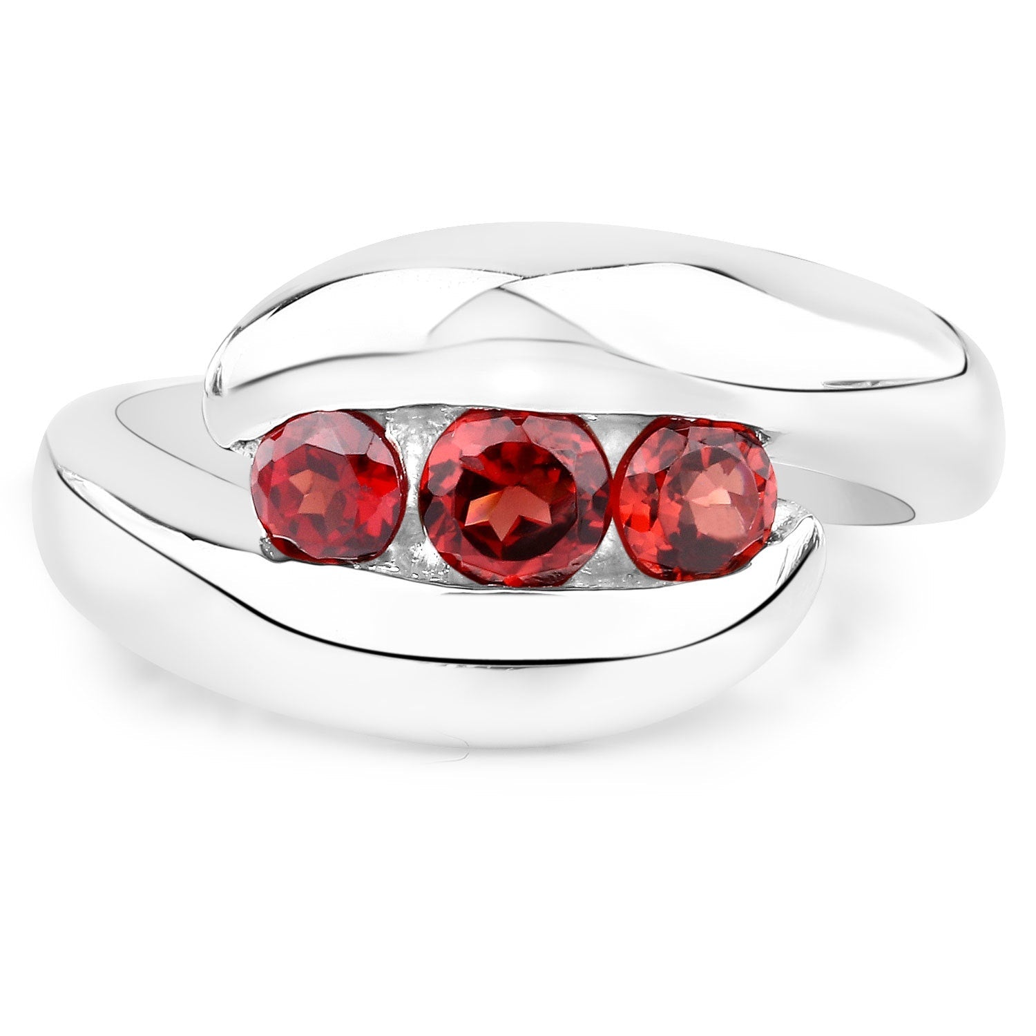 0.74 Carat Genuine Garnet .925 Sterling Silver Ring  DestGlow