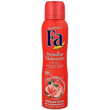 Fa Paradise Moments Spray Deodorant Floral Scent, No Aluminum 150ml - 5.07 Oz 