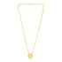 14k Yellow Gold High Polish Circle Disc Paperclip Link Necklace by Bids.com