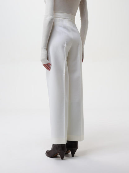 Max Mara Pants Woman Cream by Luosophy