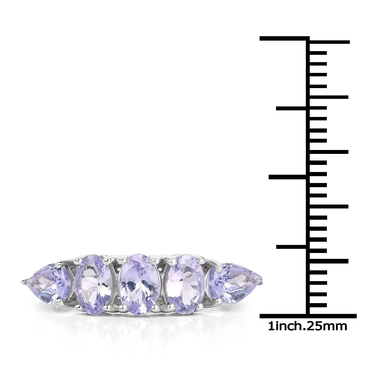 2.33 Carat Genuine Tanzanite .925 Sterling Silver Ring by Bids.com