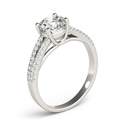 14k White Gold Split Shank Round Diamond Engagement Ring (1 1/8 cttw) by Bids.com