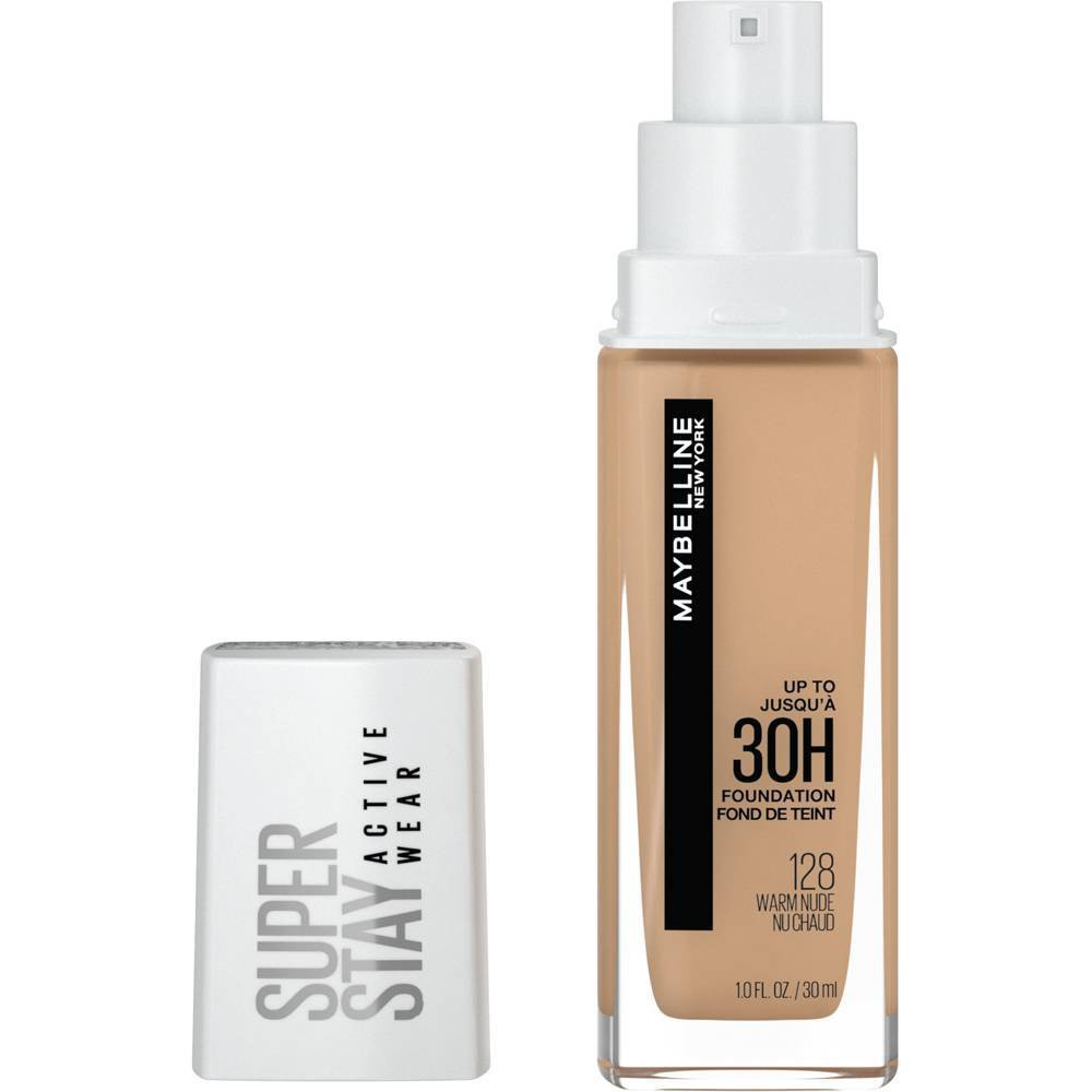 Maybelline Super Stay Full Coverage Liquid Foundation (128 Warm Nude, 1 fl oz) by Farmacias Savia