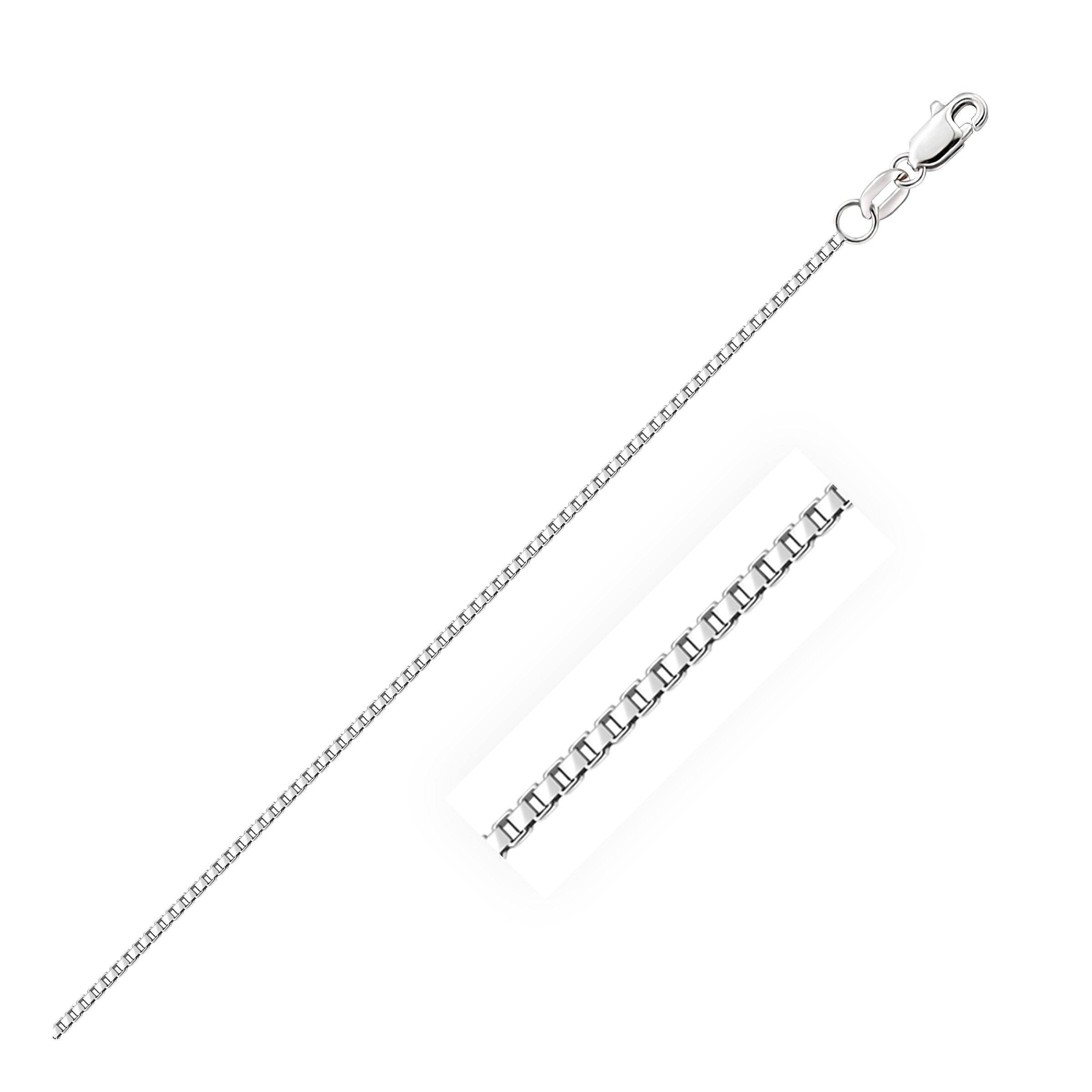 10k White Gold Octagonal Box Chain 1.2mm by Bids.com