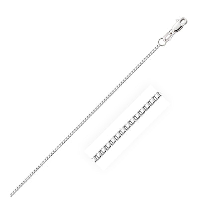 10k White Gold Octagonal Box Chain 1.2mm by Bids.com