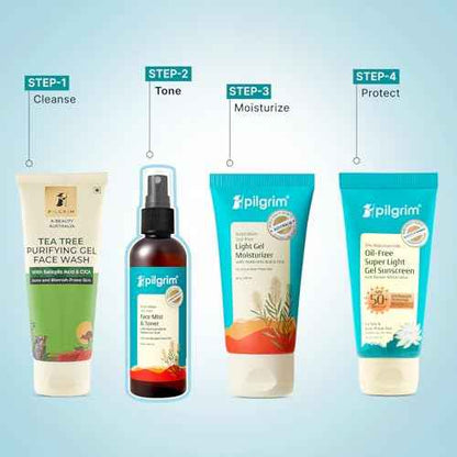 Pilgrim Tea Tree &amp; 2% Niacinamide Face Toner For Oily Skin, Acne &amp; Blemish Prone Skin, Pore Cleansing &amp; Glowing Skin