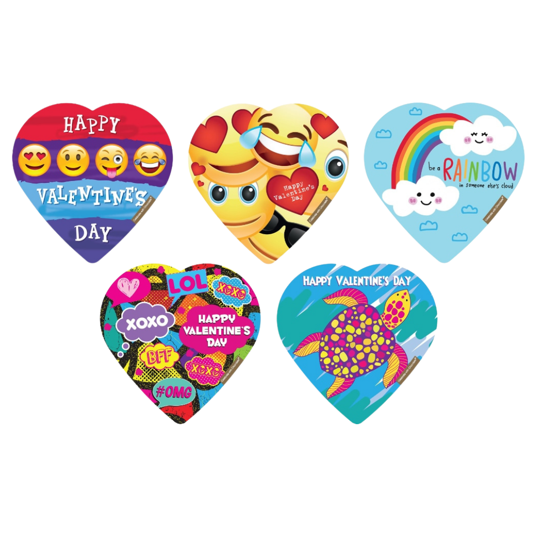 Celebrate with Chocolate Emoji Social Media Valentine Heart Box (2oz) by Farmacias Savia