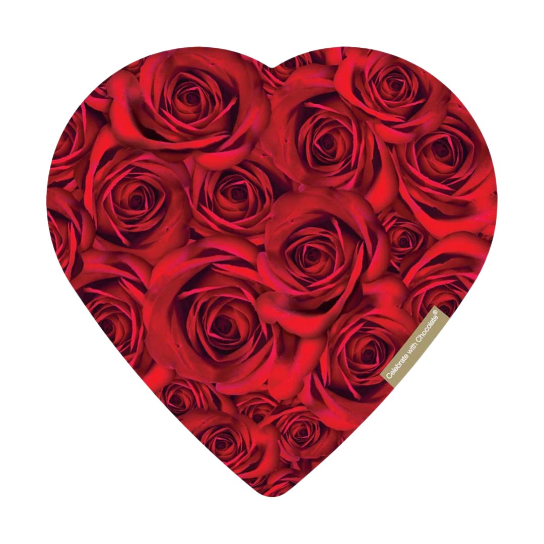 Celebrate with Chocolate Rose Bouquet Valentine Heart Box (2oz) by Farmacias Savia