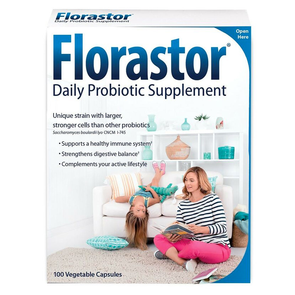 Florastor Daily Probiotic Supplement For Men &amp; Women, 250 Mg, 100 Capsules by Pasteur Pharmacy