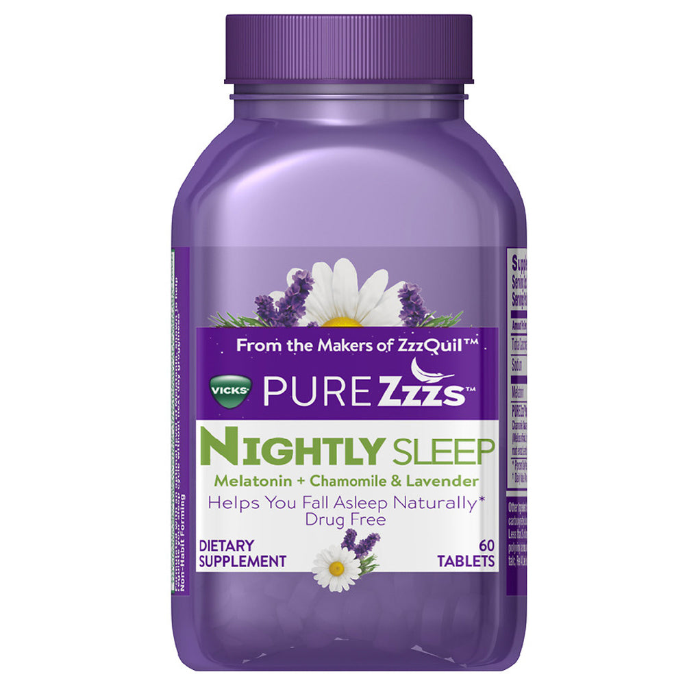 Vicks PURE Zzzs Nightly Sleep Melatonin, Tablets by Pasteur Pharmacy
