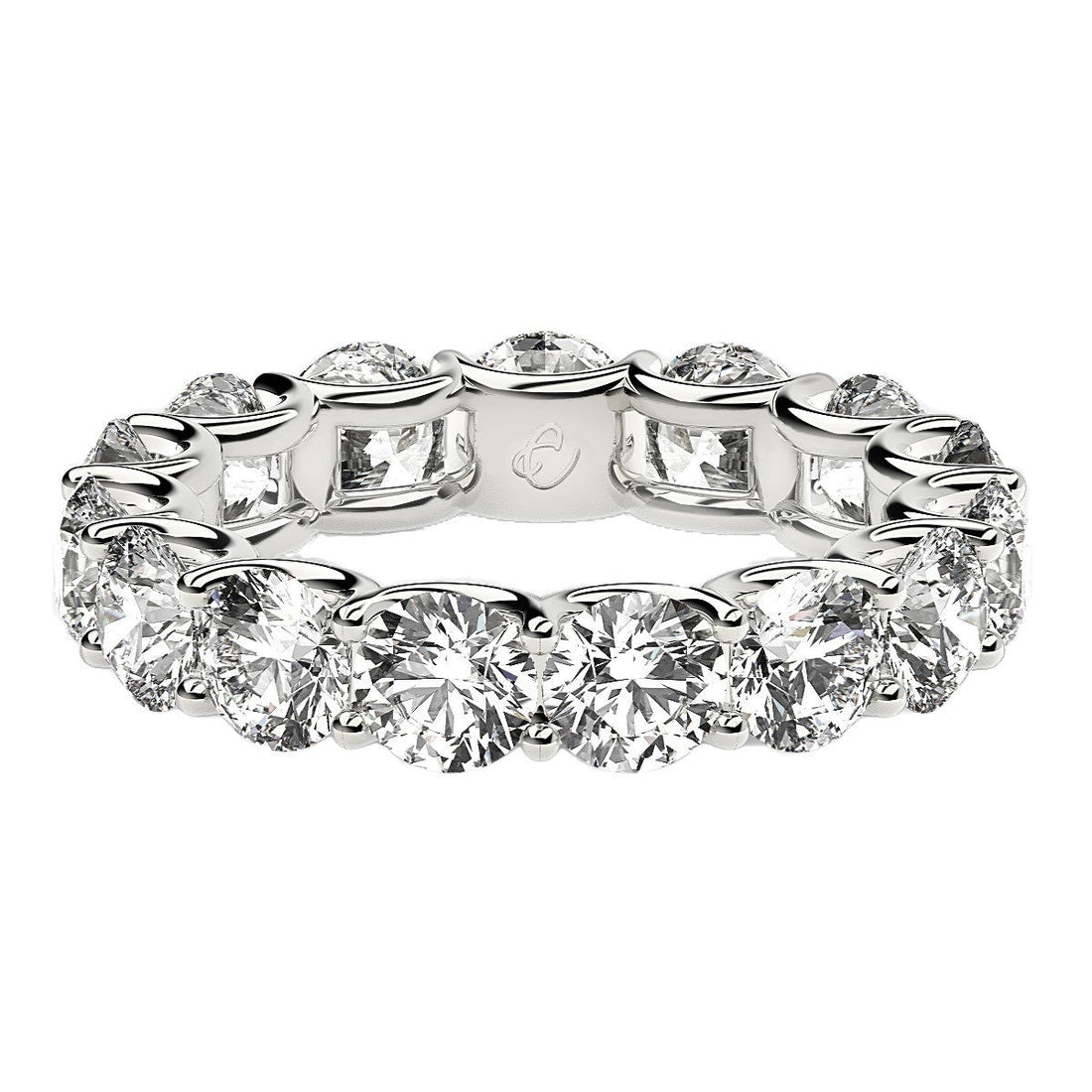 Round Cut Lab Grown Diamond Eternity Ring in 14k White Gold (5 cttw FG/VS2) by Bids.com