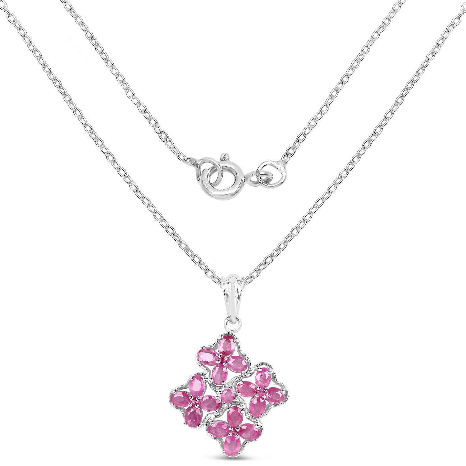 3.72 Carat Genuine Ruby .925 Sterling Silver Pendant by Bids.com