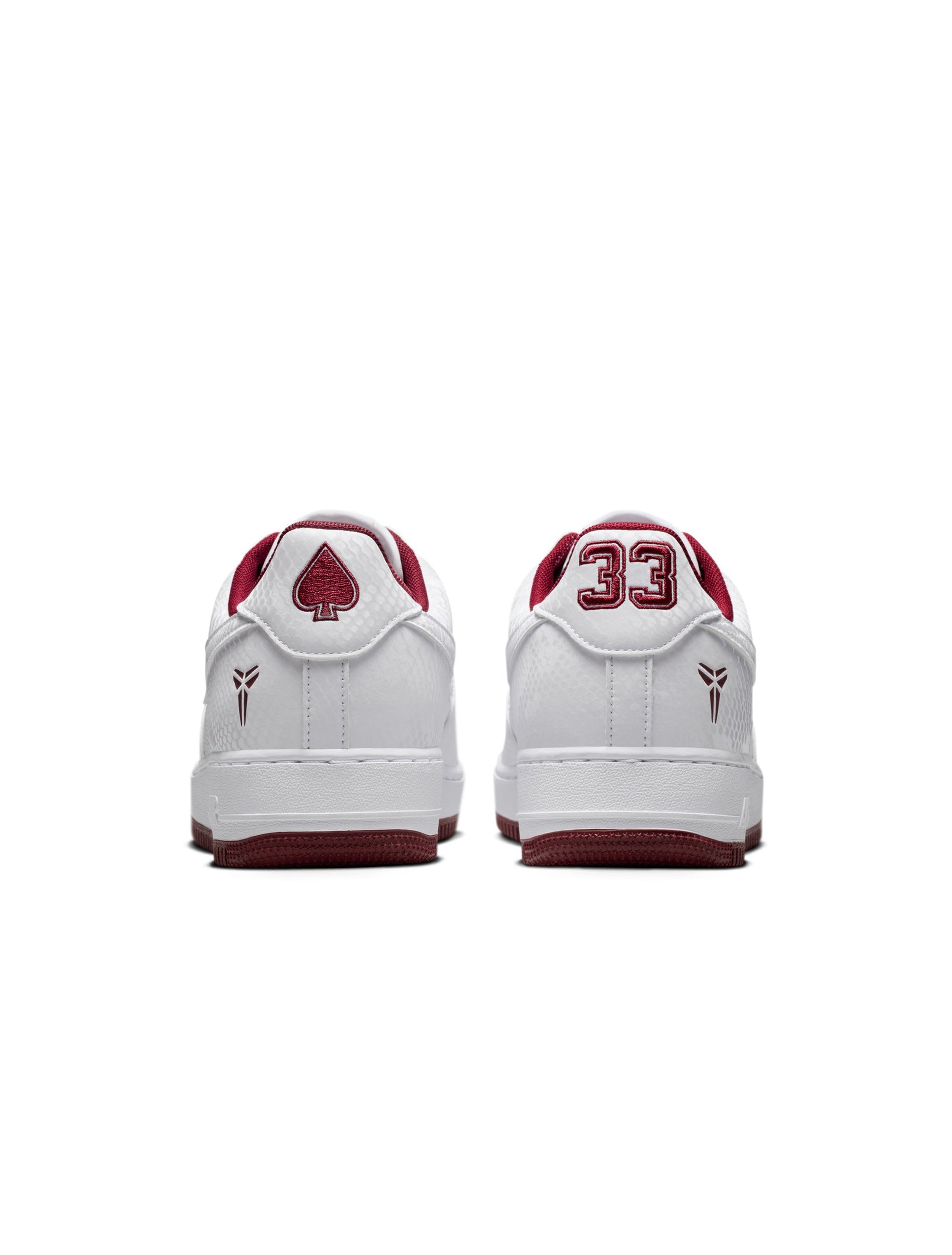 Nike Mens Kobe Air Force 1 Low - White/Team Red by Denim Exchange