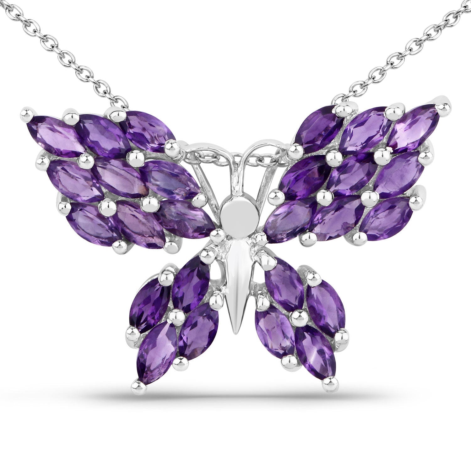 3.90 Carat Genuine Amethyst .925 Sterling Silver Pendant by Bids.com