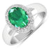 1.87 Carat Genuine Zambian Emerald and White Diamond 14K White Gold Ring by Bids.com