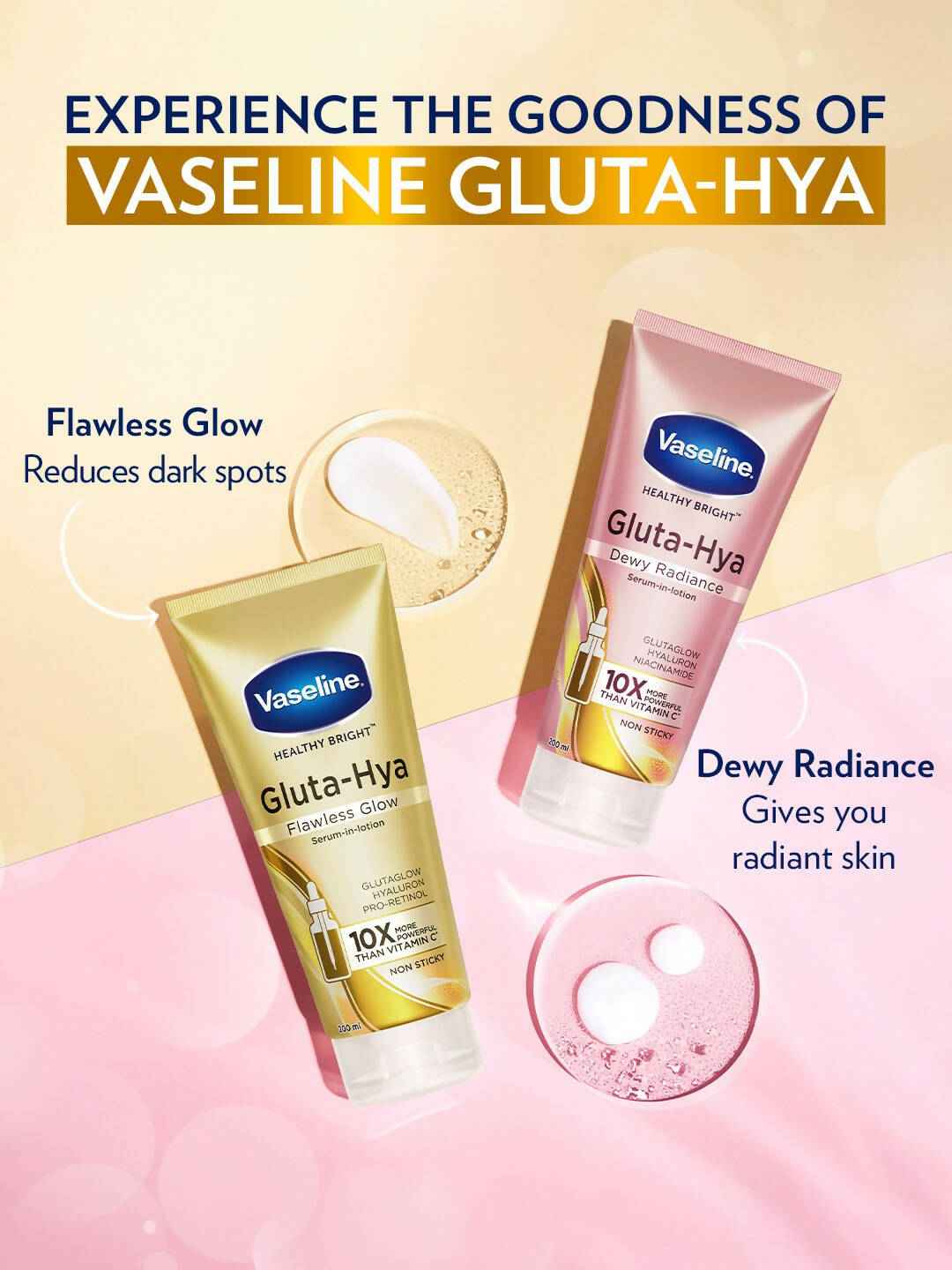Vaseline Gluta Hya Serum-in-Lotion - Dewy Radiance &amp; Flawless Glow Combo