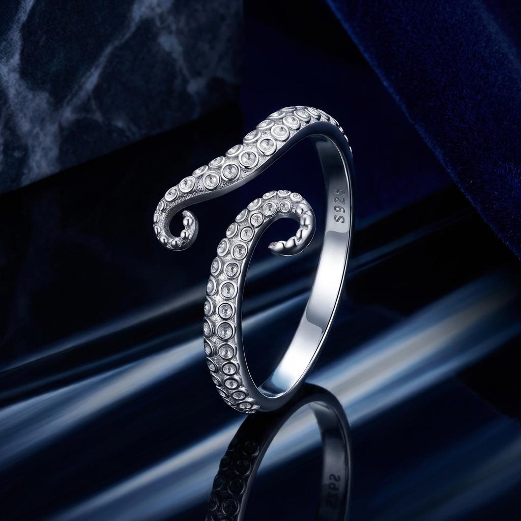 S925 Sterling Silver 0.2cm Platinum Plated Ring by Bids.com