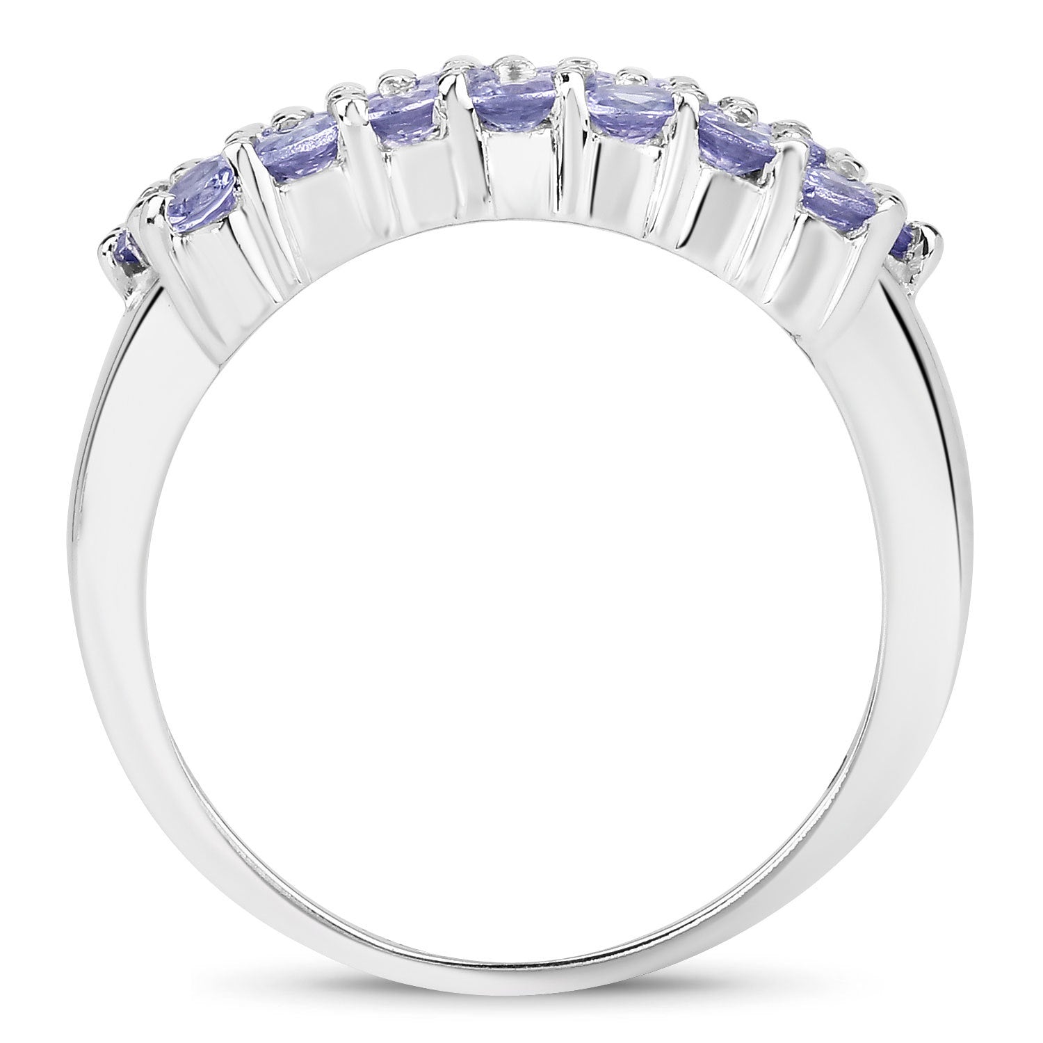 1.54 Carat Genuine Tanzanite .925 Sterling Silver Ring by Bids.com