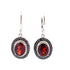 .38ct Garnet Diamond Dangle Earrings Sterling Silver by Bids.com