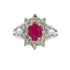 Natural 1.65ct Ruby Diamond Ring 14KT White Gold by Bids.com