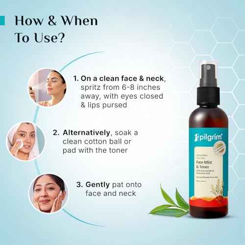 Pilgrim Tea Tree &amp; 2% Niacinamide Face Toner For Oily Skin, Acne &amp; Blemish Prone Skin, Pore Cleansing &amp; Glowing Skin